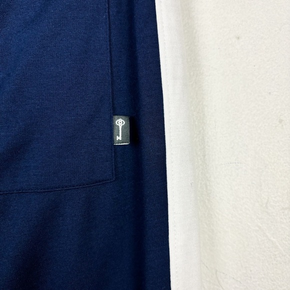 Belyn Key Navy Blue Side Stripe Knit Track Pants Sz S - Picture 7 of 9